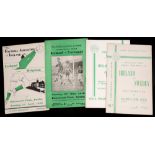 Football, 1949 FAI Senior International matches, programmes. Programmes for five international