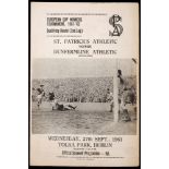 Football 1949-1961 St Patrick's Athletic FC, programmes. 15 St Patrick's Athletic Football Club