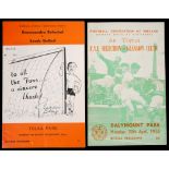 Football 1949-1964 Irish clubs v. UK clubs, testaimonials and friendlies. Twelve programmes,