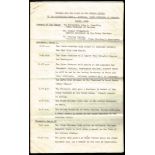 1956 Visit to the United States by Taoiseach John A. Costello, official itinerary. A five page