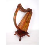 1978 Long Kesh prisoner art. Carved harp. Signed to the interior 'Billy Brady - Cage 9'. 28 by 18 by