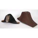 Scottish Lord Lieutenant's bicorn hat. A Victorian bicorn hat, decorated with silver bullion and