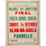 1946-47 Louth GAA posters, Louth Football Championships and McArdle Competition. A black and white