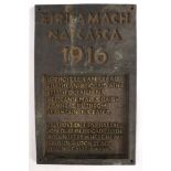 1916 Rising, a bronze commemorative plaque for an outpost of the First Battalion, Dublin Brigade.