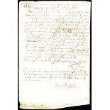 1752, September (the 19-day month) Jury Return. Statement by Denis Byrne and Thomas Morgan