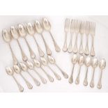 Two services of American Sterling silver flatware. An 86-piece service the handles with profuse