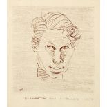 Louis le Brocquy HRHA (1916-2012) STUDY OF SELF, 1949 lithograph; (no. 64 from an edition of 75)