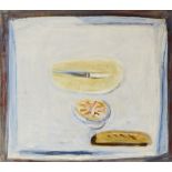 Patrick Collins HRHA (1910-1994) STILL LIFE (TABLE WITH BREAD AND FRUIT), 1975 oil on canvas