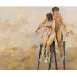 Charles Harper RHA (b.1943) COUPLE, 2006 oil on canvas signed and dated lower right; signed and