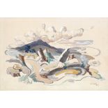 Mainie Jellett (1897-1944) WESTERN LANDSCAPE STUDY, 1940 watercolour signed and dated lower right