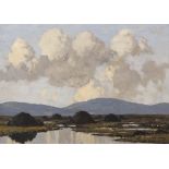 Paul Henry RHA (1876-1958) WEST OF IRELAND BOG oil on canvas laid on board signed lower right