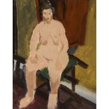 Elizabeth Rivers (1903-1964) NUDE, PARIS, 1931 oil on board with Artist's Estate label on reverse;