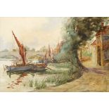 Charles MacIver Grierson RI (1864-1939) RIVER SCENES, 1911 (A PAIR) watercolour; (2) both signed and
