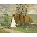 Charles Vincent Lamb RHA RUA (1893-1964) NEAR CAPPAGH, COUNTY WATERFORD, 1923 oil on board signed