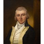 Robert Lucius West RHA (1774-1850) PORTRAIT OF A GENTLEMAN oil on panel signed with initials