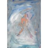 Basil Blackshaw HRHA RUA (1932-2016) NUDE SEATED oil on board signed lower left Acquired directly