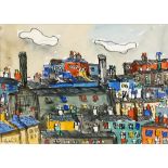 Kenneth Hall (1913-1946) BATTERSEA, LONDON, 1937 watercolour over ink signed lower left; inscribed