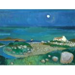 Gerard Dillon (1916-1971) MOONLIGHT SCENE, WEST OF IRELAND oil on canvas signed lower right 12 by