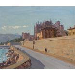 Robert Taylor Carson HRUA (1919-2008) MAJORCA CATHEDRAL oil on canvas board signed lower right;