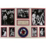 The Who, Autographs of the original band members. Two leaves of an autograph book headed, 'The Who -