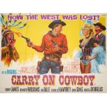 Carry on Cowboy 1966, Warner Pathe, starring Sidney James, Kenneth Williams, Jim Dale, Charles