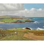 Robert Taylor Carson HRUA (1919-2008) HORN HEAD AND SHEEPHAVEN BAY, COUNTY DONEGAL, 2004 oil on