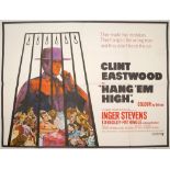 Hang 'Em High 1968, United Artists, Clint Eastwood, Inger Stevens, Pat Hingle. An unrestored British