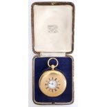 Gold half-hunter pocket watch 18ct gold cased pocket watch by Frodsham.