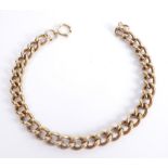 Gold curb chain bracelet. A 9ct yellow-gold curb chain bracelet. 20g. Length 7.75in. (19.7cm)