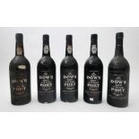 1970-1985 Five bottles of Dow vintage port. 1970, 1983 (3) and 1985, each 75cl, capsules intact.