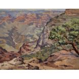 Robert Taylor Carson HRUA (1919-2008) GRAND CANYON, 1947 oil on canvas board signed and dated