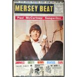 The Beatles, Paul McCartney, 1964 Mersey Beat newsagents poster Featuring "Paul McCartney