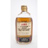 JJ&S Liqueur Dublin Whiskey, one bottle. JJ &S LIQUEUR DUBLIN WHISKY Distilled and bottled by John