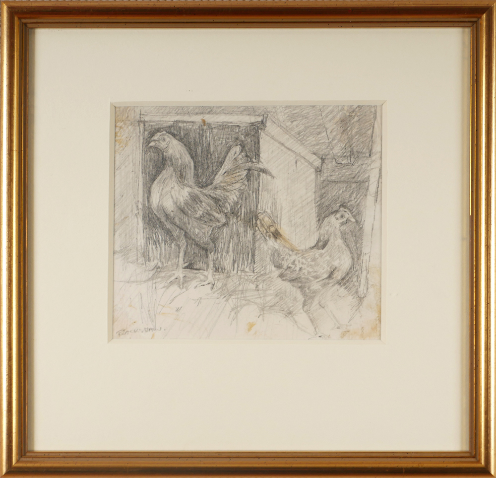 Basil Blackshaw HRHA RUA (1932-2016) OLD ENGLISH GAME pencil signed lower left; signed and titled on - Image 2 of 2