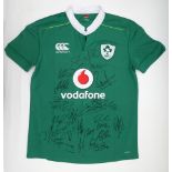Rugby, 2016 Irish International rugby jersey signed by the squad that beat New Zealand. A Canterbury