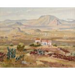 Robert Taylor Carson HRUA (1919-2008) HOMESTEAD, TENERIFE, 1989 oil on canvas signed lower left;