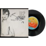 U2, New Year's Day, signed by Bono. 1983, Island Records, WIP6848, 7" vinyl, signed in black felt-