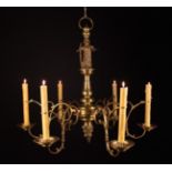 An Early 17th Century Six Branch Chandelier Circa 1600.