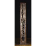 A 15th Century Narrow Pierced Gothic Panel with crocketted spires,