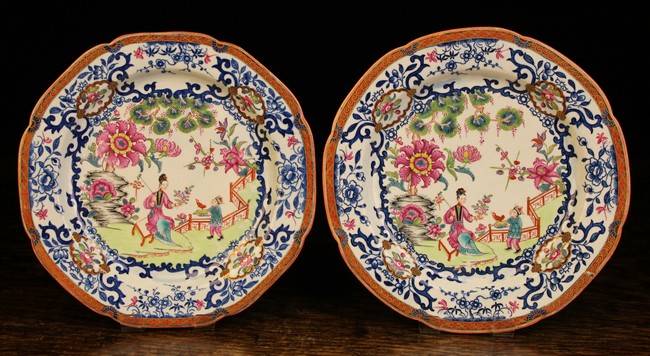 A Pair of 19th Century Chinoserie Plates;