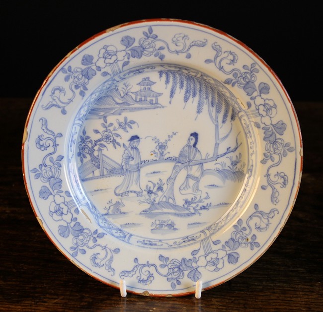 A Rare English Delftware Plate, Circa 1740-1750.