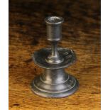 A Small 17th Century Pewter Capstan Candlestick.