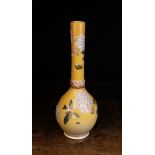 A Late 19th Century Japanese Export Bottle Vase having an ovoid body with long cylindrical neck