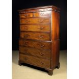 A Fine Georgian Mahogany Chest on Chest.