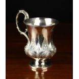 An Irish Silver Christening Mug hallmarked Dublin 1837 with James Fray maker's punch,