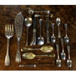 A Collection of Silverware: A Set of Six Georgian Silver Teaspoons hallmarked 1802 with Thomas