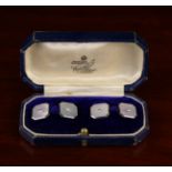 A Pair of Diamond & Mother-of-Pearl Cufflinks on 18 Carat Gold & Platinum Mounts,