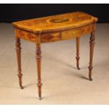 An Exceptionally Fine 19th Century Inlaid Satinwood Fold-over Card Table of exhibition quality