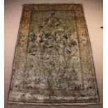 A Fine Quality Silk Rug (Ex Liberty & Co.).