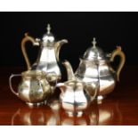 A Four Piece Silver Tea Service hallmarked Birmingham 1916.